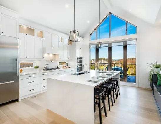 bright, spacious and modern farmhouse style kitchen